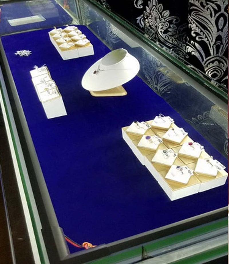 Waddllcor Self Adhesive Velvet Flocking Liner for Jewelry Drawer Craft Fabric 17.7" x 117" Peel and Stick Velvet Liner for Jewelry Box - Image 4