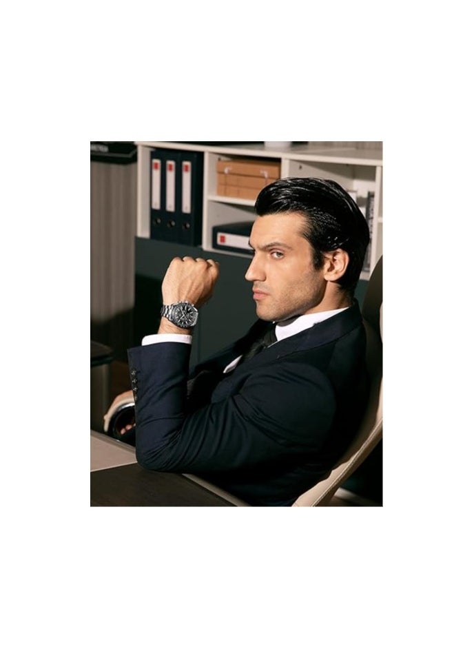 BENYAR - Mens Watches Chronograph Analog Quartz Movement Leather Band Stylish Sports Designer Wrist Watch - Image 1