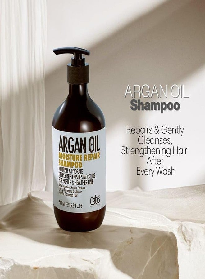 Cab's Argan Oil Shampoo and Conditioner Set for Women and Men - Best Gift for Damaged, Thinning Hair, Curly or Frizzy Hair - Paraben Free 2 x 16.9 fl oz - Image 5
