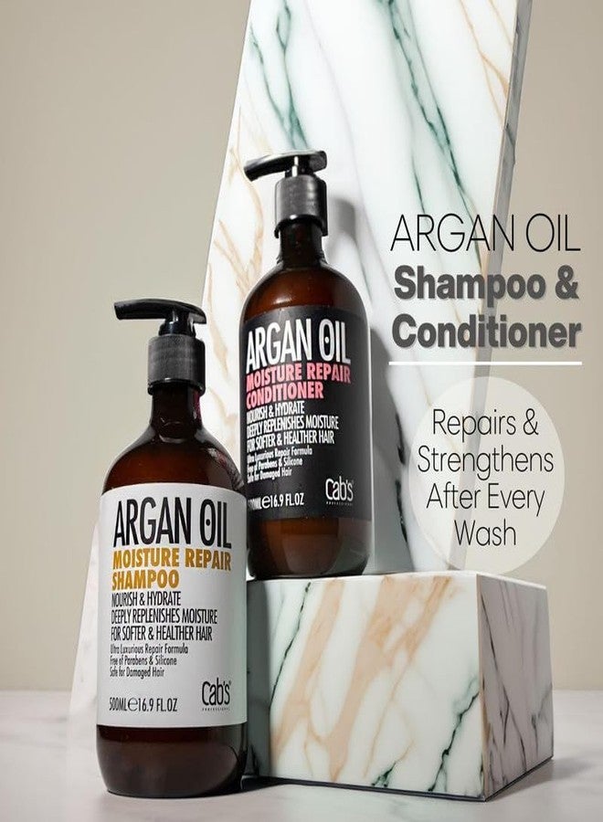 Cab's Argan Oil Shampoo and Conditioner Set for Women and Men - Best Gift for Damaged, Thinning Hair, Curly or Frizzy Hair - Paraben Free 2 x 16.9 fl oz - Image 4