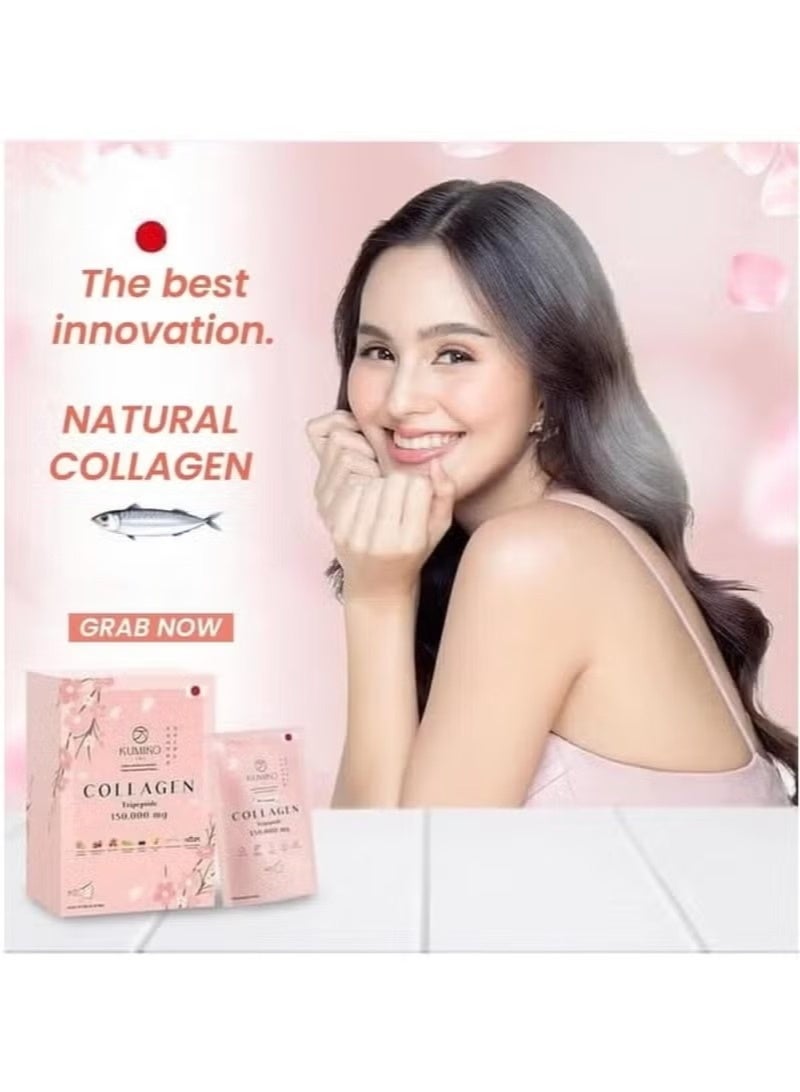 Kumiko Collagen Tripeptide 150,000mg – Instant Marine Collagen Drink Mix (15 Sachets) - Image 4
