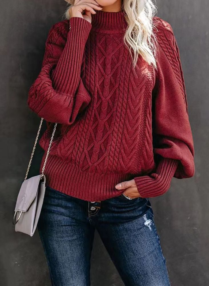 Loquat Women's Winter Fashion Simple Sweater 