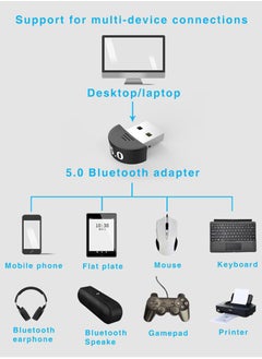 LAIAOCISI USB Bluetooth Adapter, 5.0 Receiver Supports Windows 11/10/8.1/7, Suitable For Desktops, Laptops, Mice, Keyboards, Printers, Headphones, Speakers  - Image 5