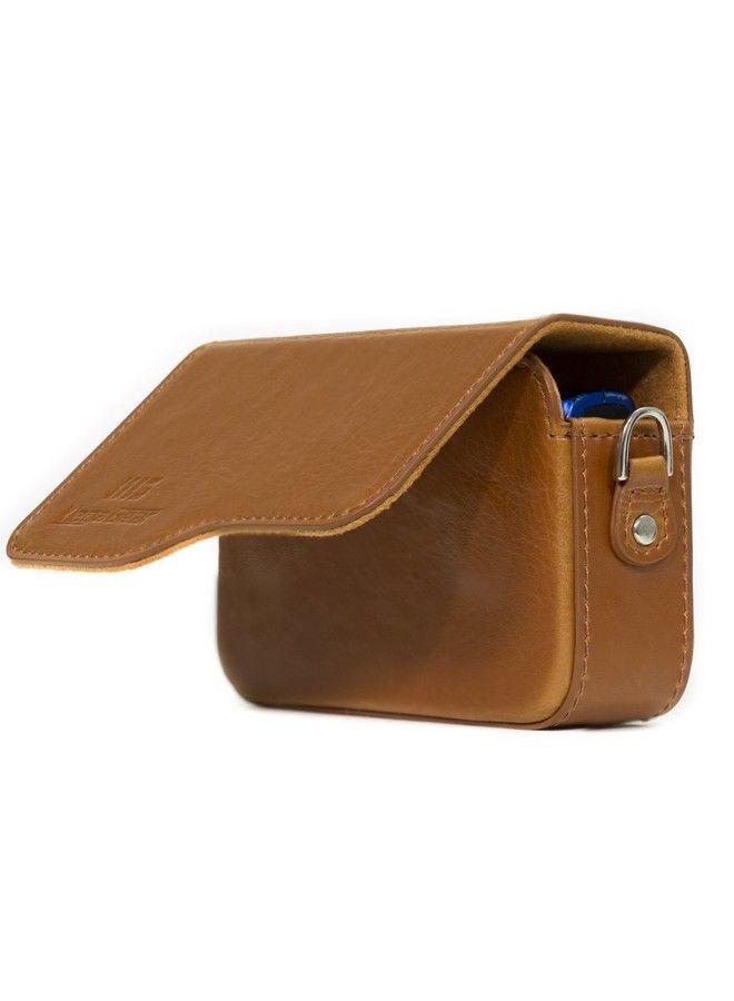 MegaGear Canon Powershot Sx620 Hs Elph 180 Elph 360 Hs Elph 190 Is Elph 170 Is Sx610 Hs Leather Camera Case With Strap Light Brown Mg1091 - Image 4