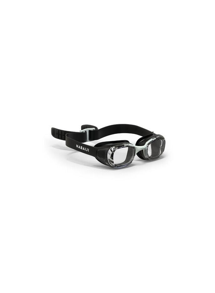 NABAIJI XBASE 100 Corrective Adult Swimming Goggles Clear Lenses - Black - Image 1