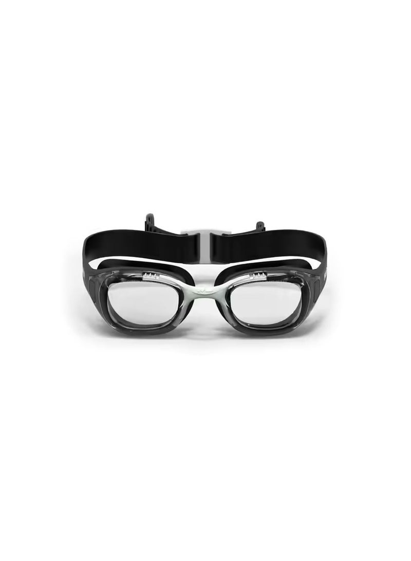 NABAIJI XBASE 100 Corrective Adult Swimming Goggles Clear Lenses - Black - Image 3