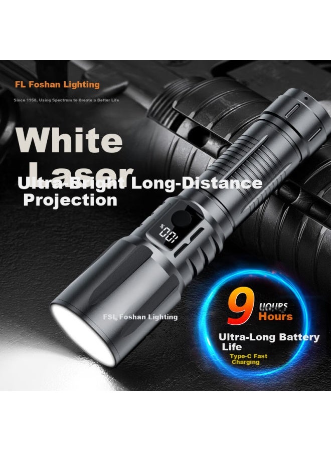 Fsl Flashlight High Brightness Zoom Rechargeable Long-range Laser Spotlight Outdoor Emergency Lamp For Home Use - Image 1