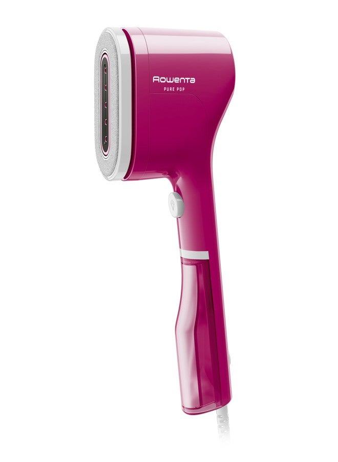Rowenta, Steamer for Clothes, PurePop Handheld Steamer, 1.5Lbs, 15 Second Heatup, 2.3 Oz Capacity, 1150 Watts, Ironing, Pink Clothes Steamer, Vacation Essentials, Travel Must Have, DR2023 - Image 1