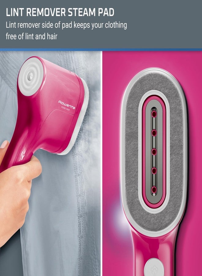 Rowenta, Steamer for Clothes, PurePop Handheld Steamer, 1.5Lbs, 15 Second Heatup, 2.3 Oz Capacity, 1150 Watts, Ironing, Pink Clothes Steamer, Vacation Essentials, Travel Must Have, DR2023 - Image 5