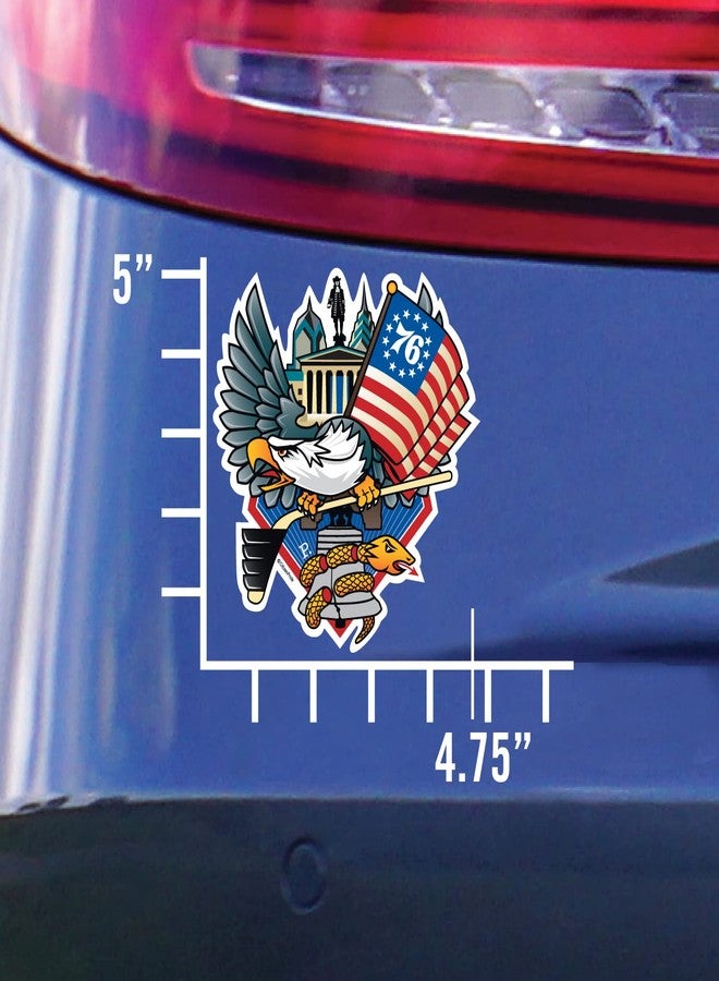 Citizen Pride Philadelphia Crest, Sticker Decal die Cut Vinyl, 4.75x5, Made in USA - Image 3