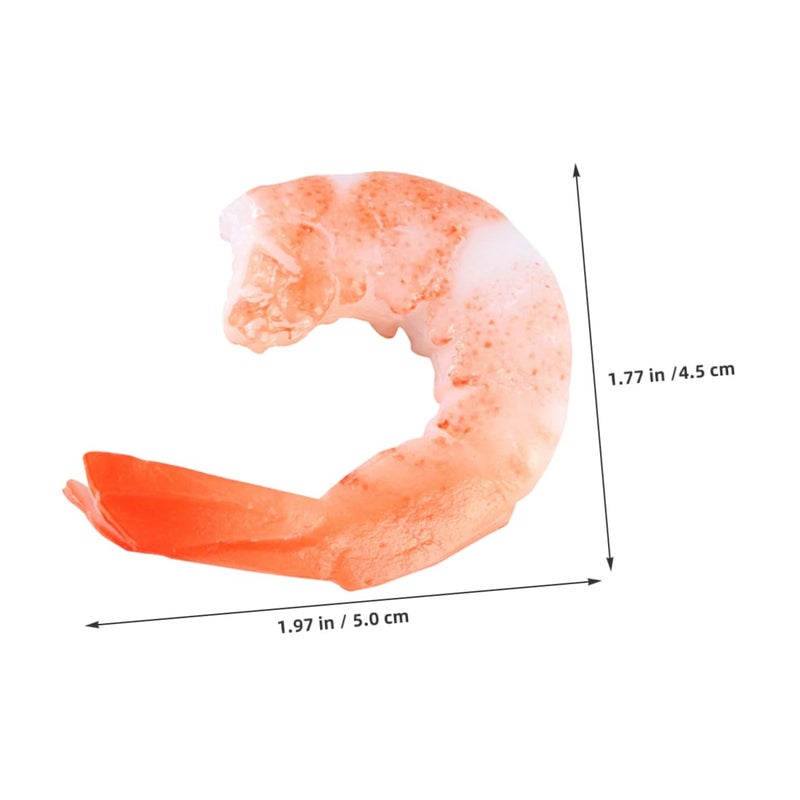 8Pcs Realistic Fake Peeled Shrimp Models For Food Photography Props Decoration - Image 3