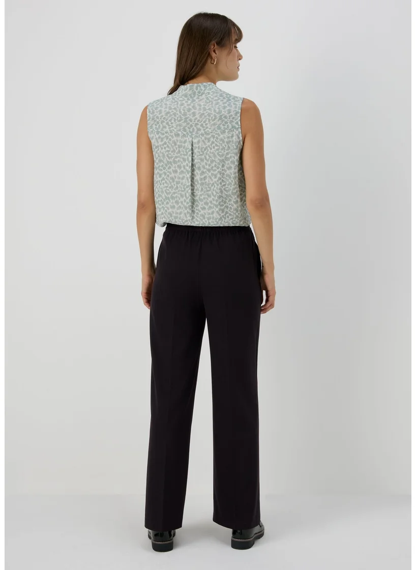 Matalan Et Vous Black Regular Wide Leg Trousers