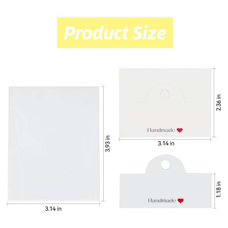 Vcekract 100Pcs Packaging for Small Business, Jewelry Bags for Selling, Packaging for Bracelet, Jewelry, Keychain, Car Coaster, 3.14''Ã—3.14'' - Image 5