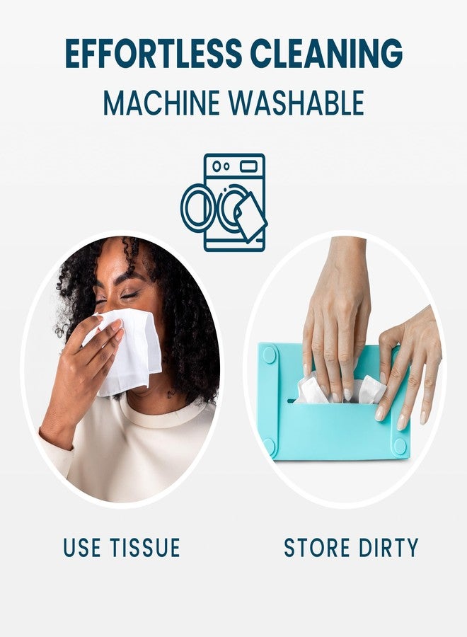LastTissue علبة مناديل قطنية قابلة لإعادة الاستخدام من LastTissue® | مناشف وجه ومناديل للرجال والنساء - مناديل وجه قابلة للغسل ومستدامة مع علبة تخزين - Image 3