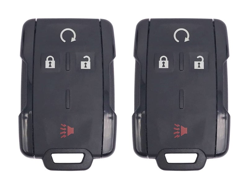 2PCS Key Fob Keyless Entry Remote Shell Case Fits for Chevy Chevrolet Silverado ColoradoGMC Sierra Canyon 2014 2015 2016 2017 M3N32337100 Smart Car Key Button Pad Outer Cover Black