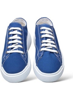 Liger Women's Comfortable Thick Sole Linen Sneakers Blue  - Image 4