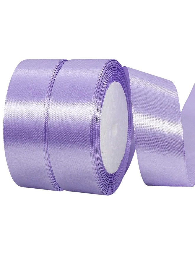 iefoah 1 1/2 Inch Violet Satin Ribbon,50 Yards Light Purple Ribbon Solid Fabric Ribbon for Gift Wrapping Floral Bouquets Wedding Home Party Decoration - Image 1