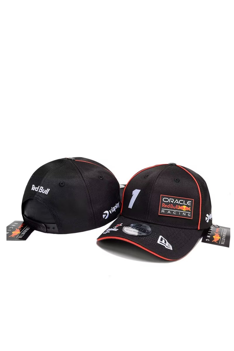 Red Bull Oracle Red Bull Racing Black Baseball Cap with Brand Details