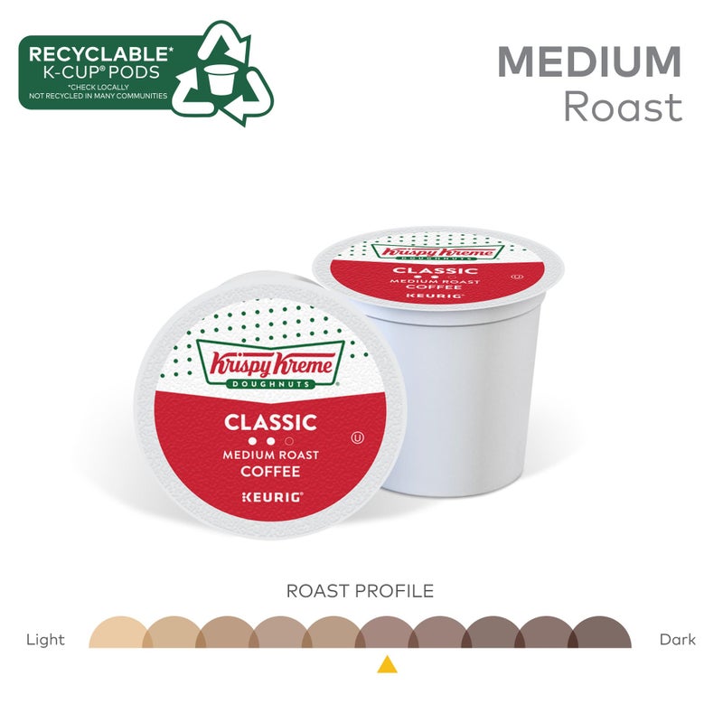 Krispy Kreme Classic, Single-Serve Keurig K-Cup Pods, Medium Roast Coffee Pods, 32 Count - Image 4