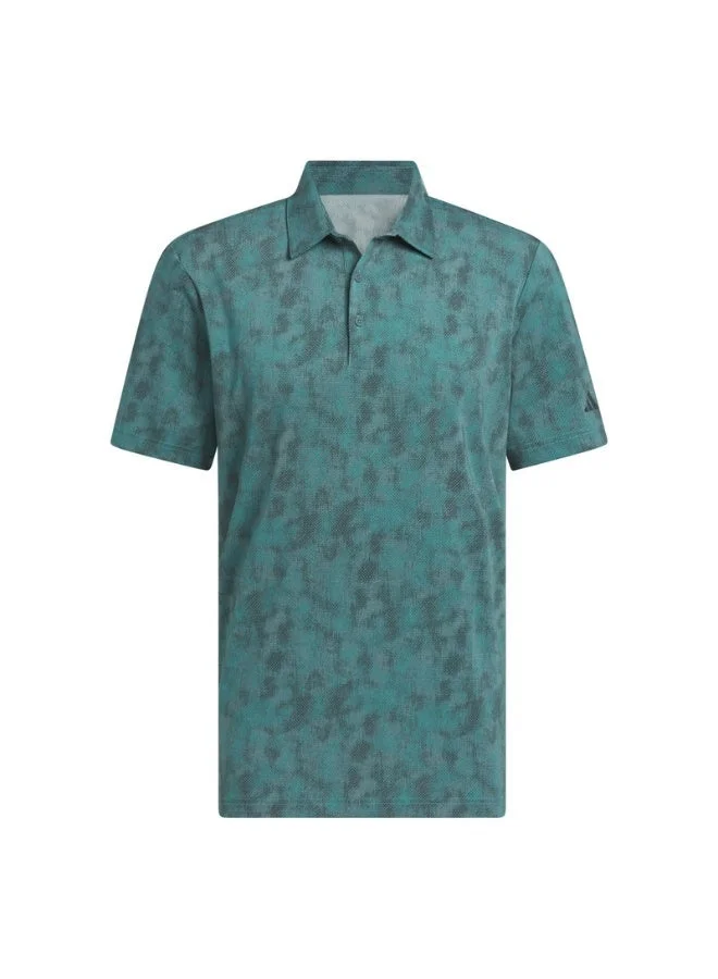 اديداس قميص بولو أخضر بأكمام قصيرة للرجال