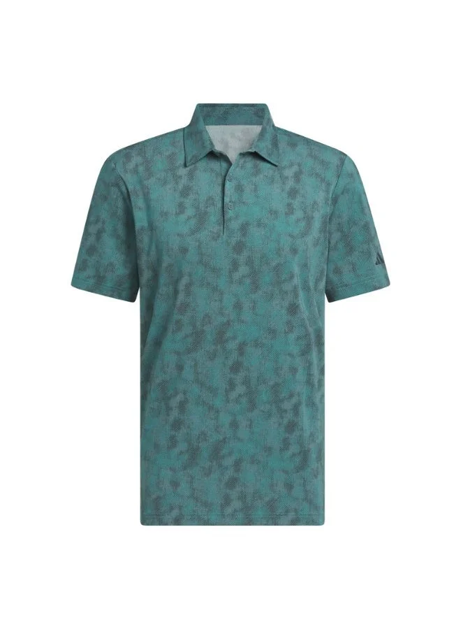 اديداس قميص بولو أخضر بأكمام قصيرة للرجال