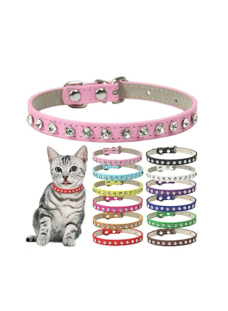 ماركة غير محددة طوق للقطط مزين بالألماس لون أخضر مقاس ٣٠  سم - Image 2