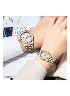 Gonice Gonice Men's Wrist Watch Women's Waterproof Luxury Watches Couple Pair Fashion Stainless Steel Pair Watches 2pcs  - Image 3