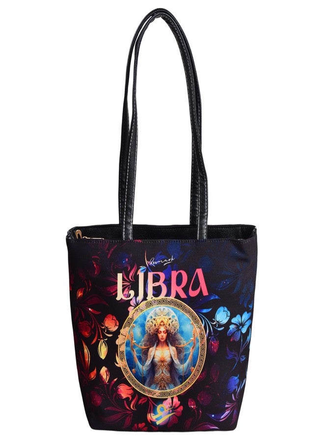 Revmark Zodiac Signature Tote Bag for Women - LIBRA Edition | Dual Compartment | Pu Leather | Spacious | Pack of 1 - Image 2