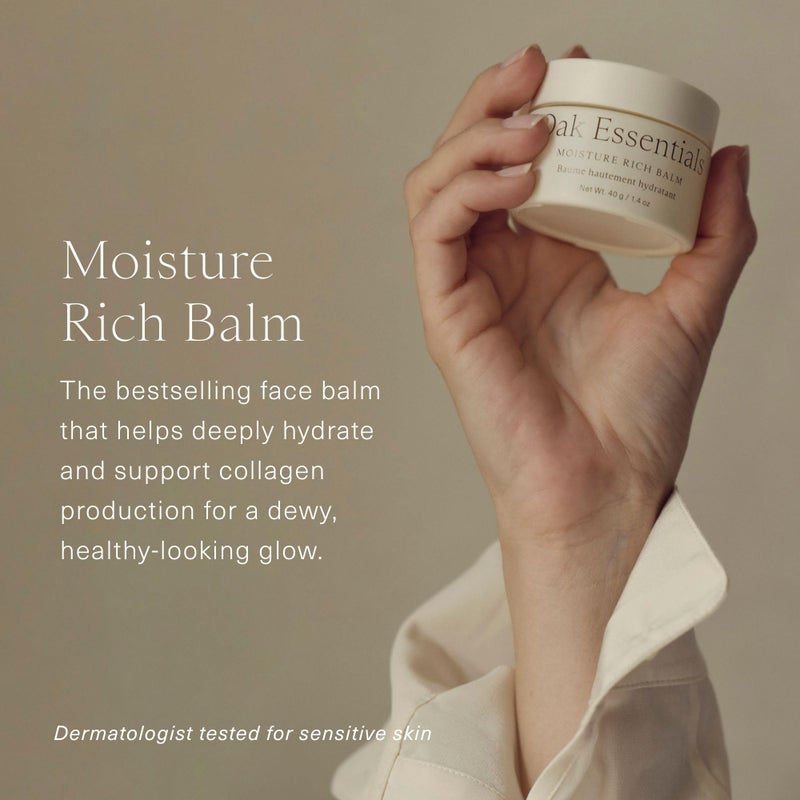 Oak Essentials Moisture Rich Balm | Nourishing Face Balm with Sea Buckthorn & Borage Seed Oil to Help Support Collagen and Deep Hydration, 1.4 Oz - Image 2