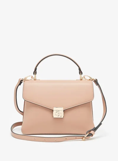 سيليست Women's Solid Satchel Bag with Top Handle and Magnetic Closure
