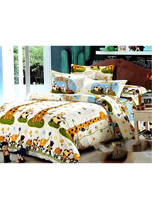 Magnetic Shadow - Magnetic Shadow King Size Kids Cartoon Comforter Set Duvet Set with Bedsheet 4 Piece Set - Image 1