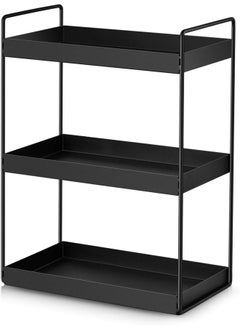 Generic Aisung 3-Tier Bathroom Countertop Organizer Vanity Tray Cosmetic And Makeup Storage Kitchen Spice Rack Standing Shelf, Black  - Image 1