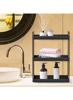 Generic Aisung 3-Tier Bathroom Countertop Organizer Vanity Tray Cosmetic And Makeup Storage Kitchen Spice Rack Standing Shelf, Black  - Image 3