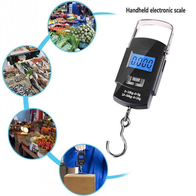 Portable Luggage Scale 50kg/110lb Electronic Digital Suitcase Weight Scale with Hook - Image 2