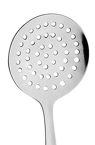 RJ kitchenware Store Stainless Steel Skimmer, Silver Stainless Steel JHara/Skimmer/Strainer Steel Frying Spoon/deep Fry for Kitchen (Silver) Pack of 1 - Image 2