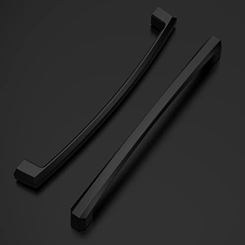 Amerdeco 10 Pack Matte Black Cabinet Pulls 5 Inch(128MM) Hole Centers Kitchen Cabinet Handles Hardware Kitchen Handles for Cabinets Cupboard Handles Drawer Pulls ZH0032 - Image 2