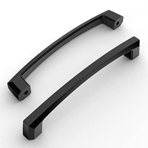 Amerdeco 10 Pack Matte Black Cabinet Pulls 5 Inch(128MM) Hole Centers Kitchen Cabinet Handles Hardware Kitchen Handles for Cabinets Cupboard Handles Drawer Pulls ZH0032 - Image 1