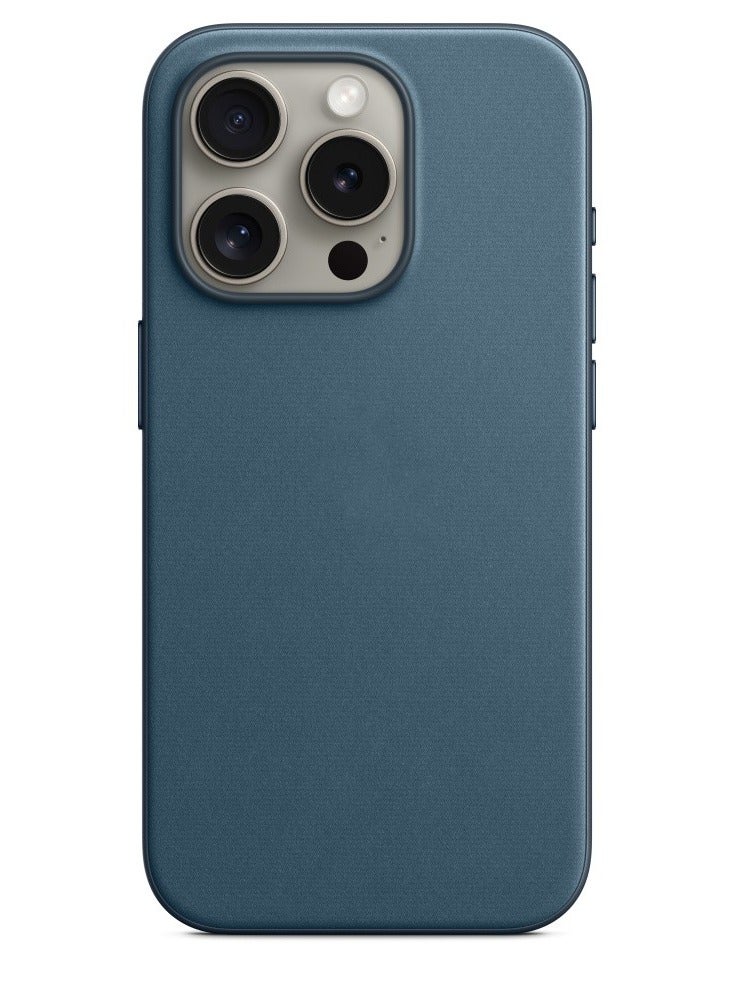 HEXABEX iPhone 15 Pro FineWoven Case with MagSafe - Blue - Image 1
