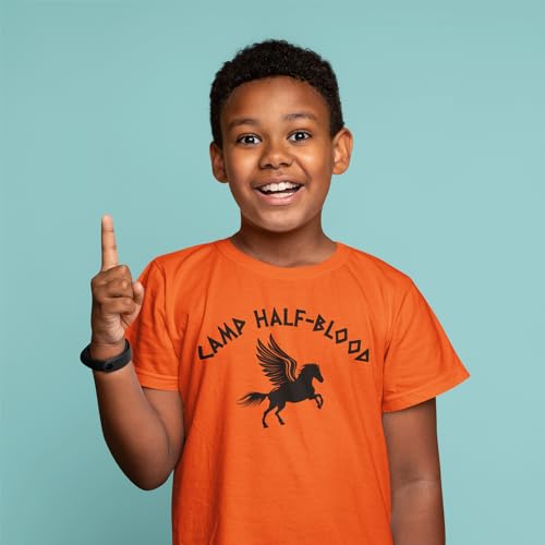 shop4ever Camp Half Blood Youth's T-Shirt Demigod Child's Tee Small Orange 0 - Image 5