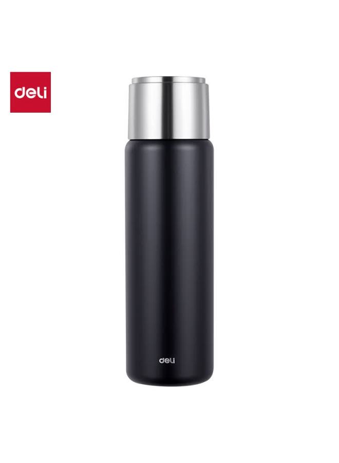 Deli Insulated Tumbler 316l Stainless Steel Vacuum Water Bottle Portable Large Capacity Bullet Coffee Cup 500ml Black - Image 5