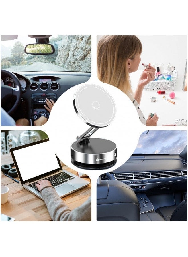 A powerful magnetic car phone holder that does not require charging - foldable 360° rotation and multi-angle adjustment, ABS material design, firmly fix the phone, universal car pendant, one-handed operation and adjustable magnetism, suitable for car/bathroom/gym/kitchen multi-scene applications - Image 2