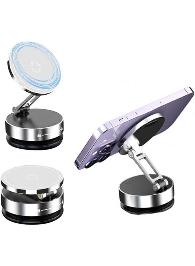 A powerful magnetic car phone holder that does not require charging - foldable 360° rotation and multi-angle adjustment, ABS material design, firmly fix the phone, universal car pendant, one-handed operation and adjustable magnetism, suitable for car/bathroom/gym/kitchen multi-scene applications - Image 1