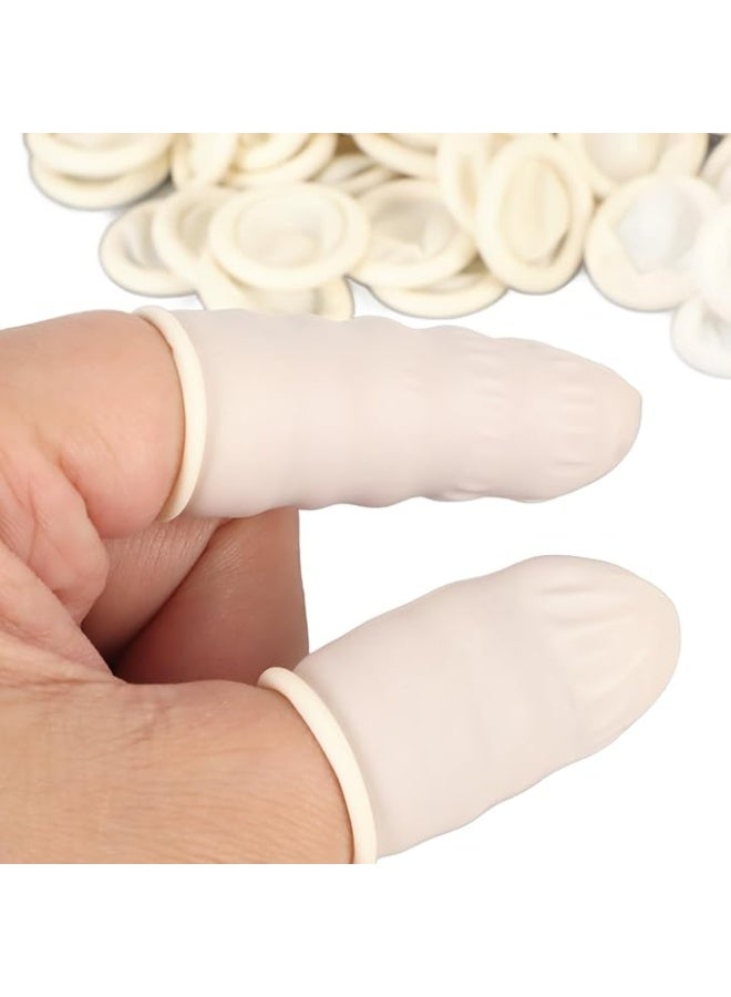 100PCS,Disposable Thickened Wear-resistant Non-slip Latex Finger Cots for Beauty, Acne Removal, Packing, Snacking, Nail Art, and Microblading - Image 3