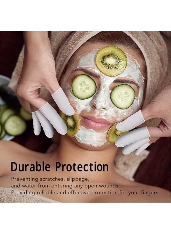 100PCS,Disposable Thickened Wear-resistant Non-slip Latex Finger Cots for Beauty, Acne Removal, Packing, Snacking, Nail Art, and Microblading - Image 4