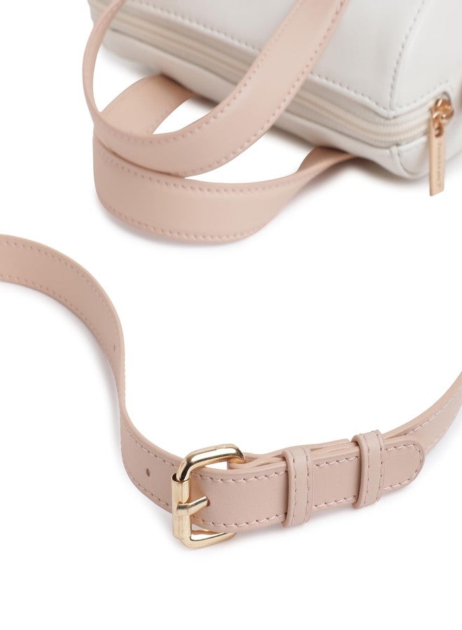 Fastrack Spacious Sling Bag for Girls | Stylish Crossbody Bag for Girls, Ladies, Women | Minimalistic Bag Made of Faux Leather (Powder Pink) - Image 5
