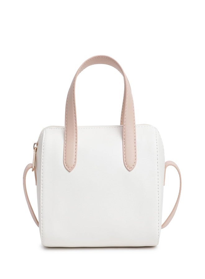Fastrack Spacious Sling Bag for Girls | Stylish Crossbody Bag for Girls, Ladies, Women | Minimalistic Bag Made of Faux Leather (Powder Pink) - Image 1