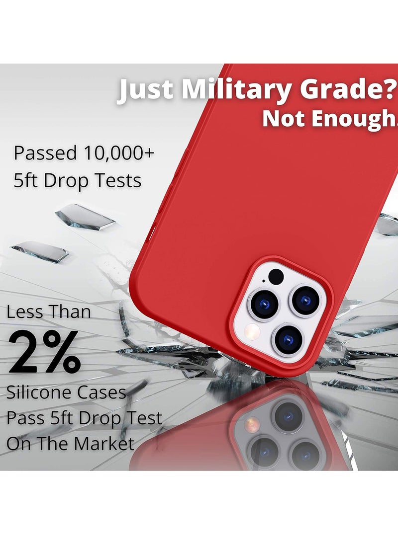 MIGOFAST Liquid Silicone Gel Cover with Full Body Protection Anti-Scratch Shockproof Case Compatible with iPhone 12 Pro Max - Image 3