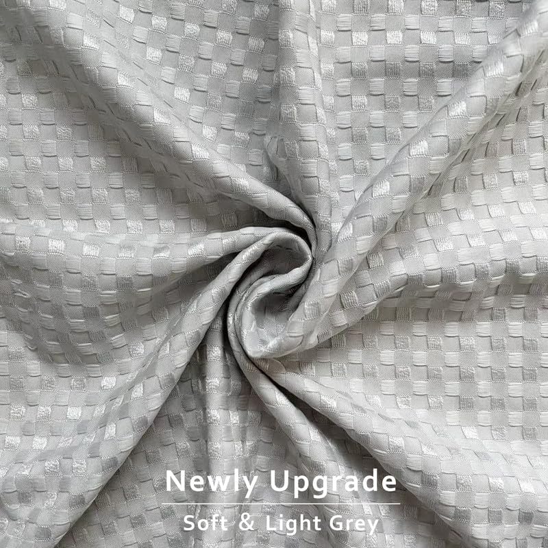 MIYE Pleated Waffle Weave Bed Skirt, Tailored Dust Ruffle 18 Inch Drop Easy Fit, Machine Washable (Light Grey, Twin - 18" Drop) - Image 3