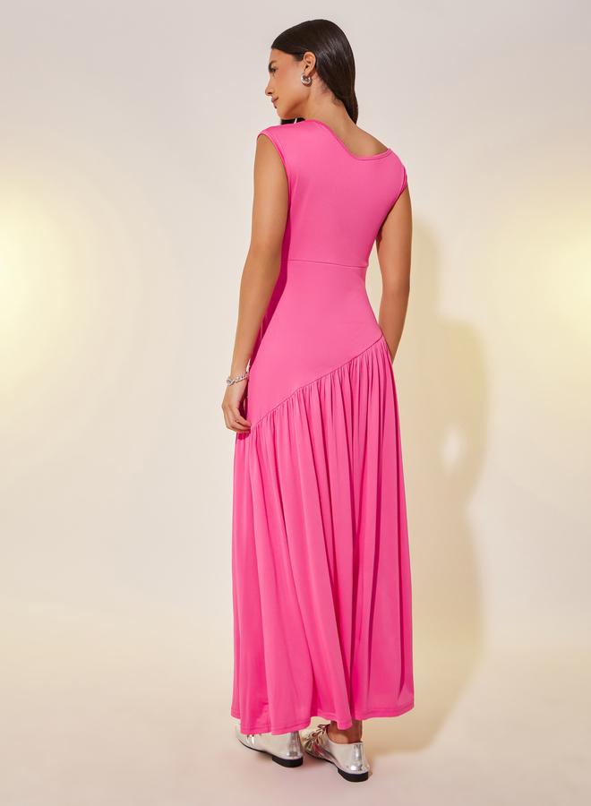 Take Two Embellished Off Shoulder A-Line Midi Dress - Image 5