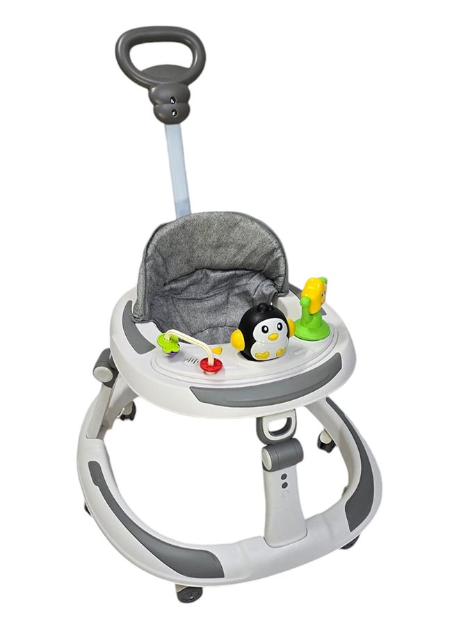 BABYCARA Baby Walker With Parental Handle Anti-Rollover Folding With Music, 6 - 18 Months  - Image 1